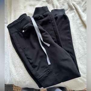 Figs black high waisted jogger scrub bottom